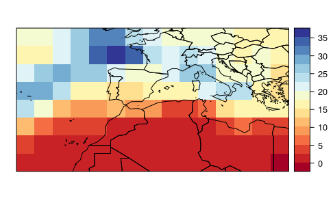 Figure 1. Historical (1961-90) TraCE21ka data for precipitation (pr).