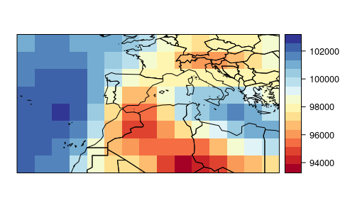 Figure 1. Historical (1961-90) TraCE21ka data for surface pressure (ps).