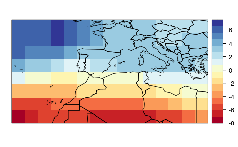 Figure 1. Historical (1961-90) TraCE21ka data for x-axis parallel wind component (u).