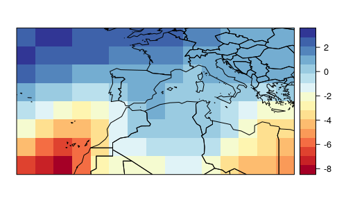 Figure 1. Historical (1961-90) TraCE21ka data for y-axis parallel wind component (v).