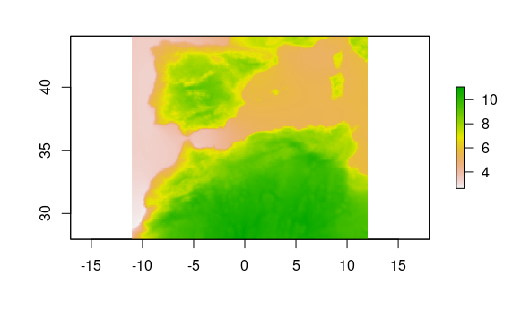 Figure 3. Median Absolute Deviation values of temperatures during 1.000 years of cooling at the end of the Pleistocene.